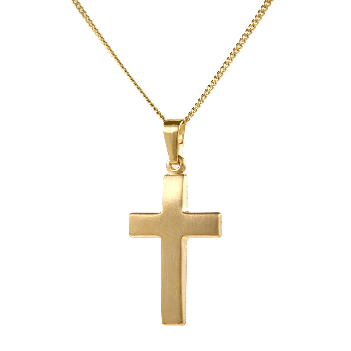 Gold Anhänger Kreuz  mit Goldkette massiv 333 - 8 Karat Gold