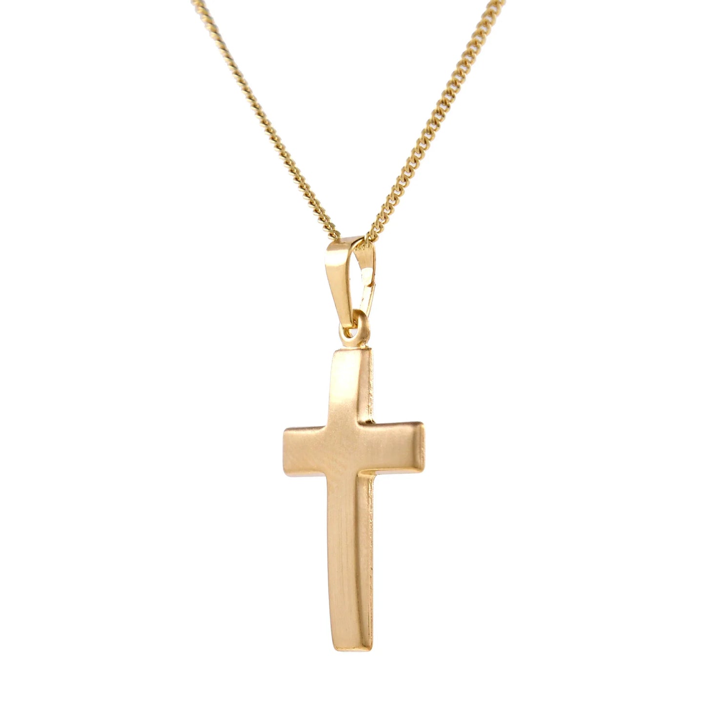 Gold Anhänger Kreuz  mit Goldkette massiv 333 - 8 Karat Gold