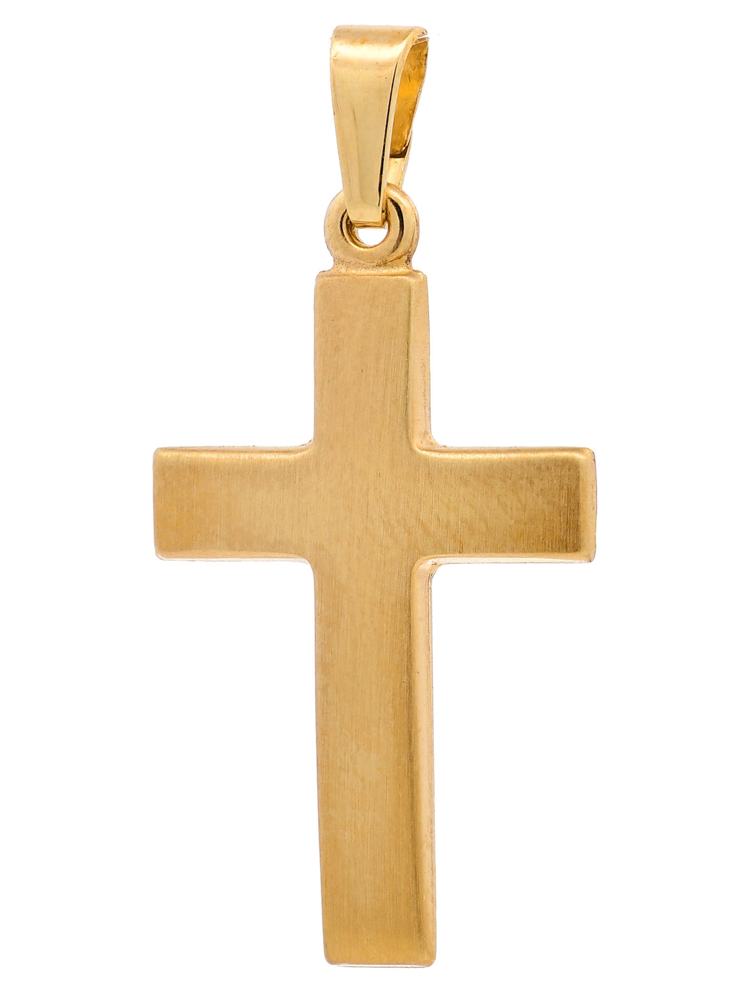 Anhänger Kreuz  585-14 Karat Gold mit vergoldeter Silberkette