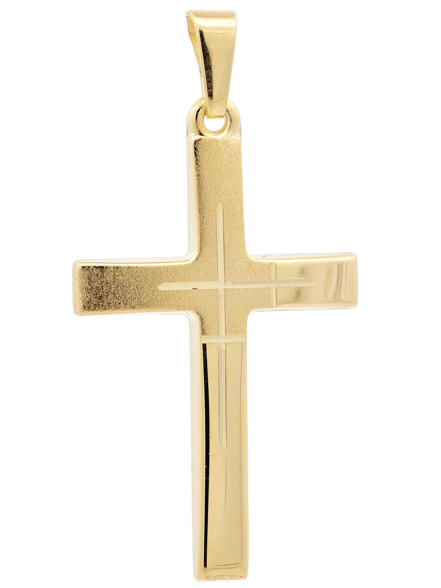 Kettenanhänger Gold Anhänger Kreuz  massiv 333 - 8 Karat Gold