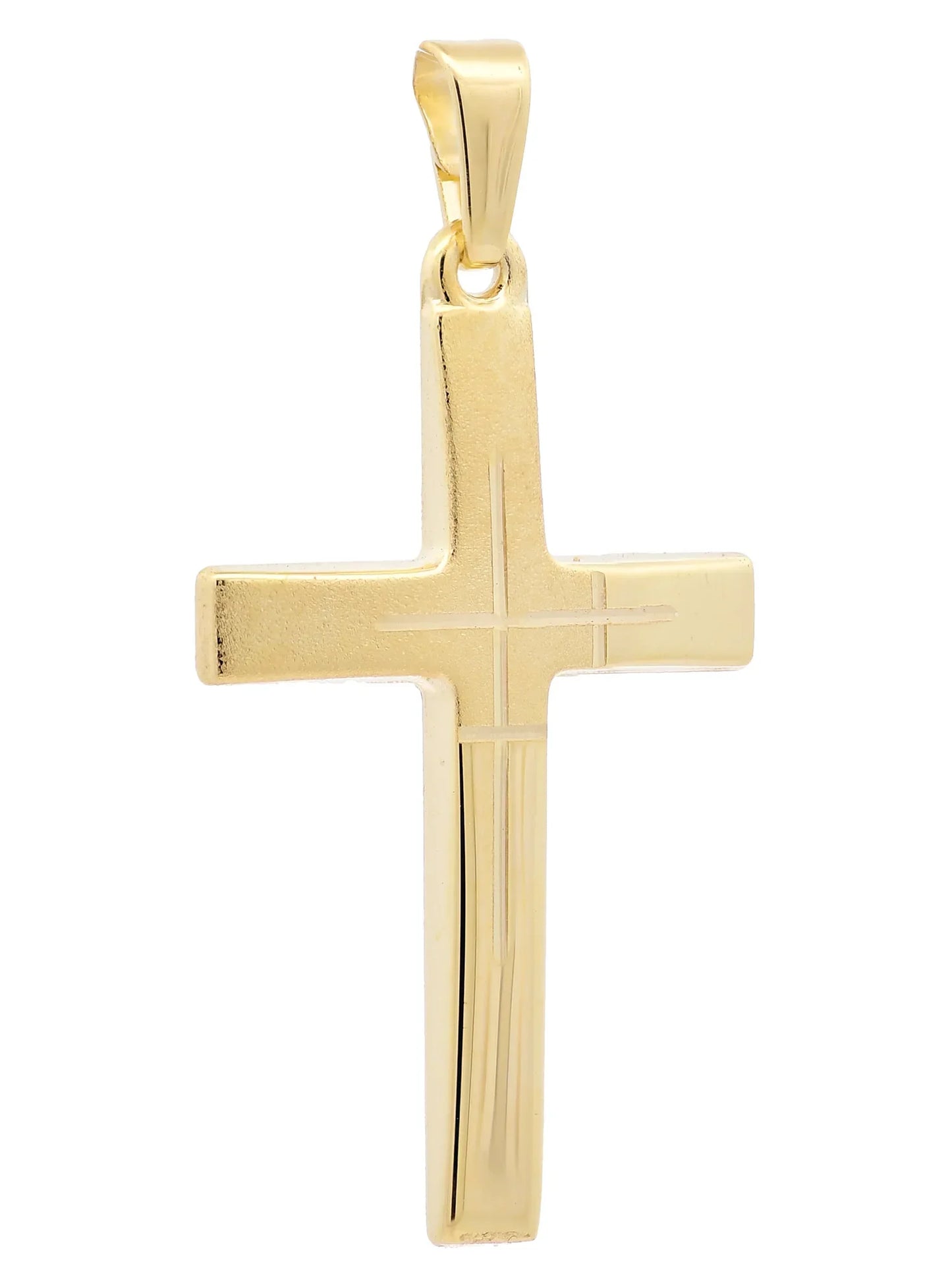 Gold Anhänger Kreuz  mit Goldkette massiv 333 - 8 Karat Gold