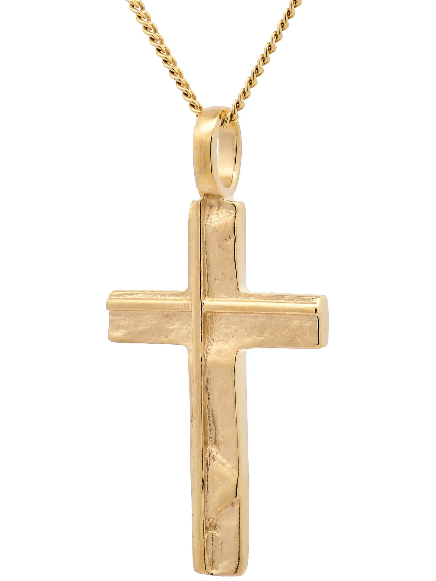 Gold Anhänger Kreuz  mit Goldkette massiv 333 - 8 Karat Gold