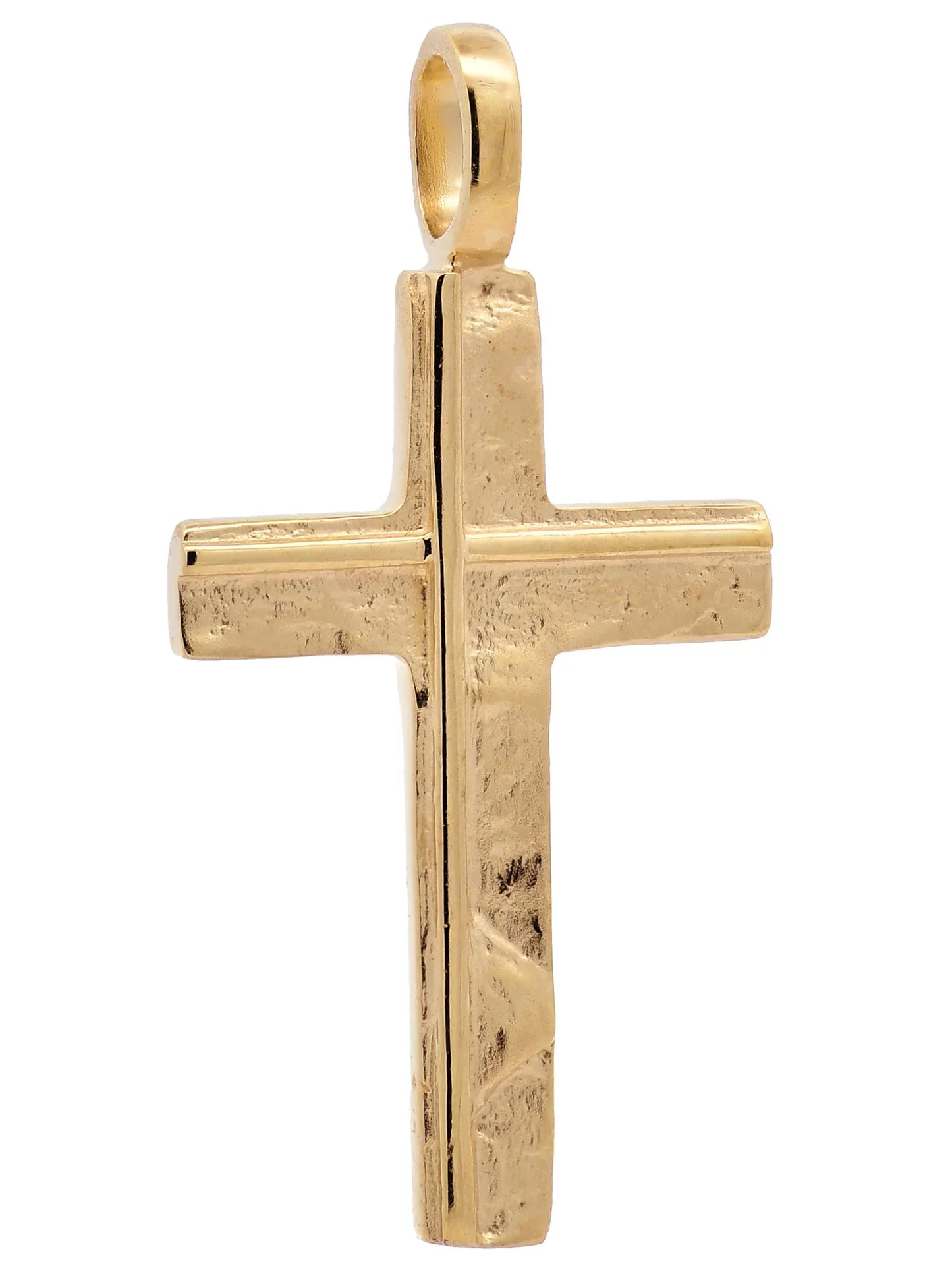 Kettenanhänger Gold Anhänger Kreuz massiv 585 - 14 Karat Gold