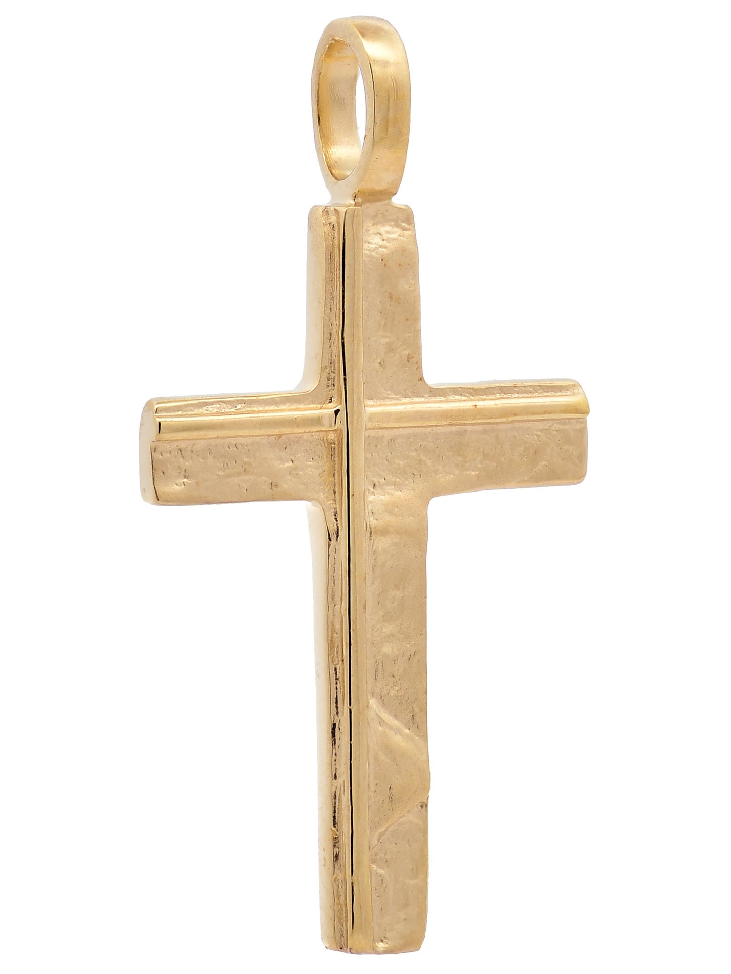 Anhänger Kreuz  585-14 Karat Gold mit vergoldeter Silberkette