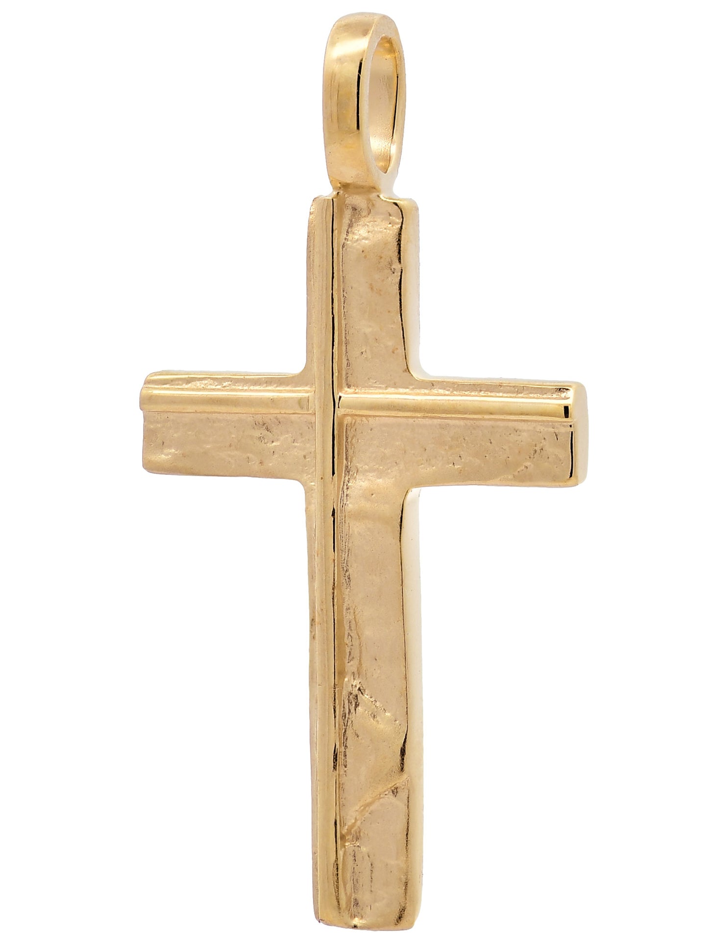 Anhänger Kreuz  585-14 Karat Gold mit vergoldeter Silberkette