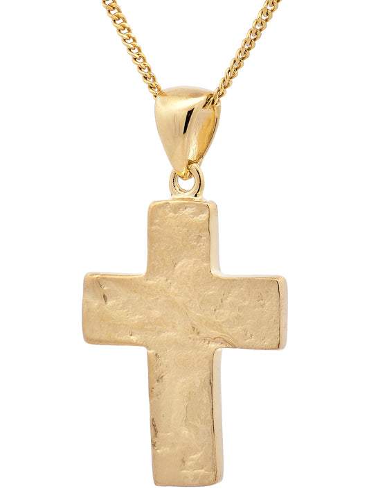 Gold Anhänger Kreuz  mit Goldkette massiv 333 - 8 Karat Gold