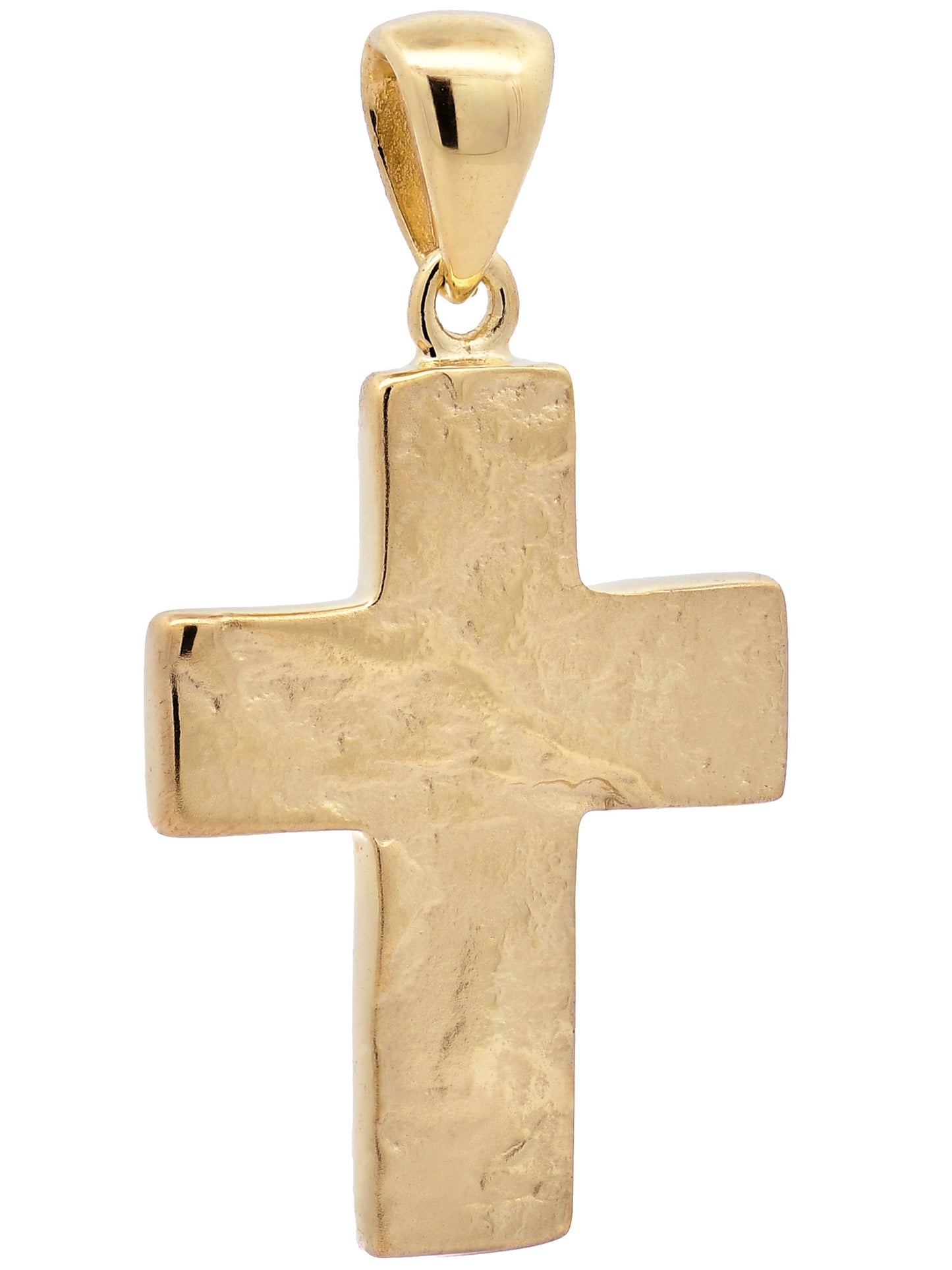 Anhänger Kreuz   333-8 Karat Gold mit vergoldeter Silberkette
