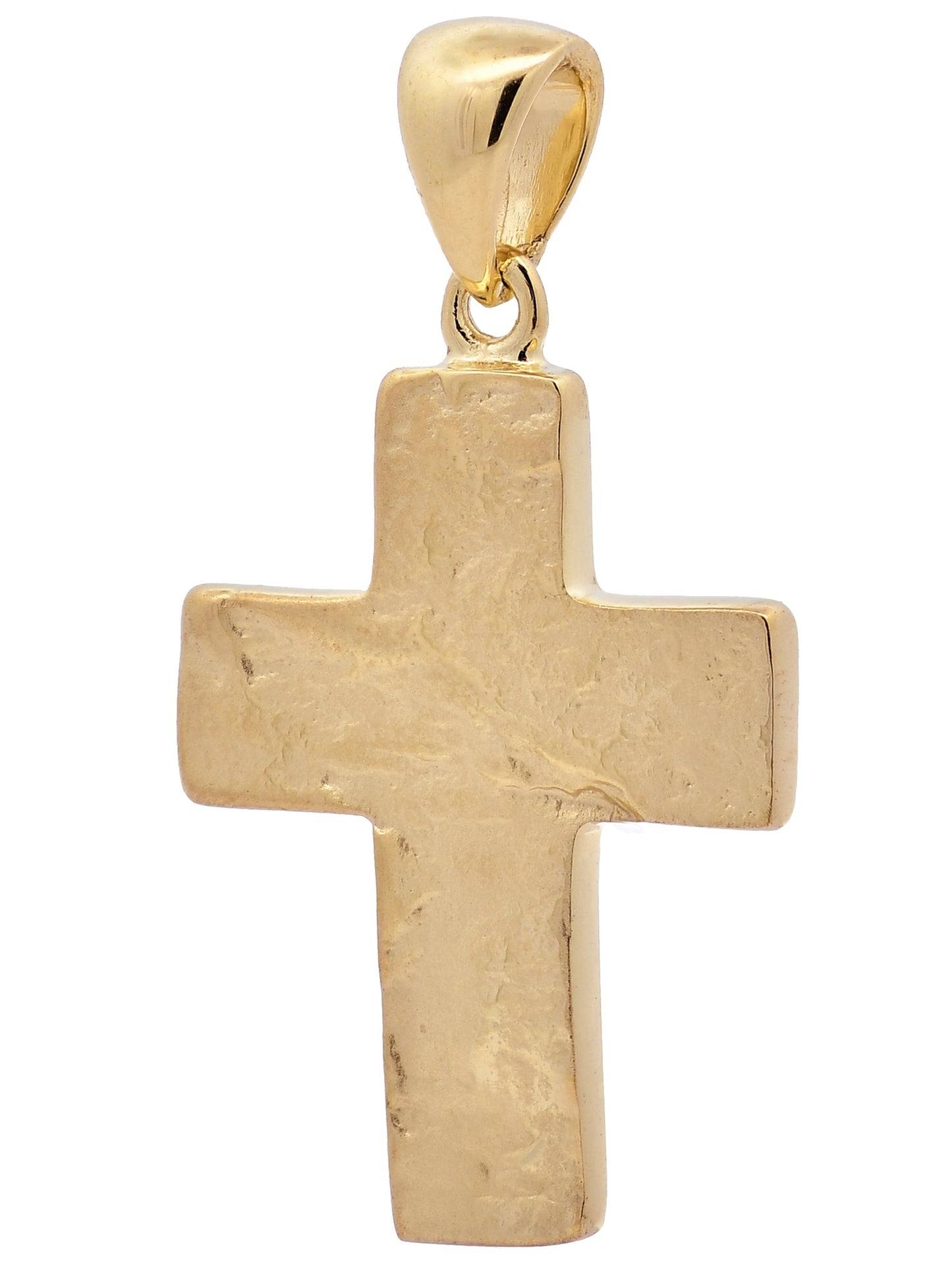 Anhänger Kreuz   333-8 Karat Gold mit vergoldeter Silberkette