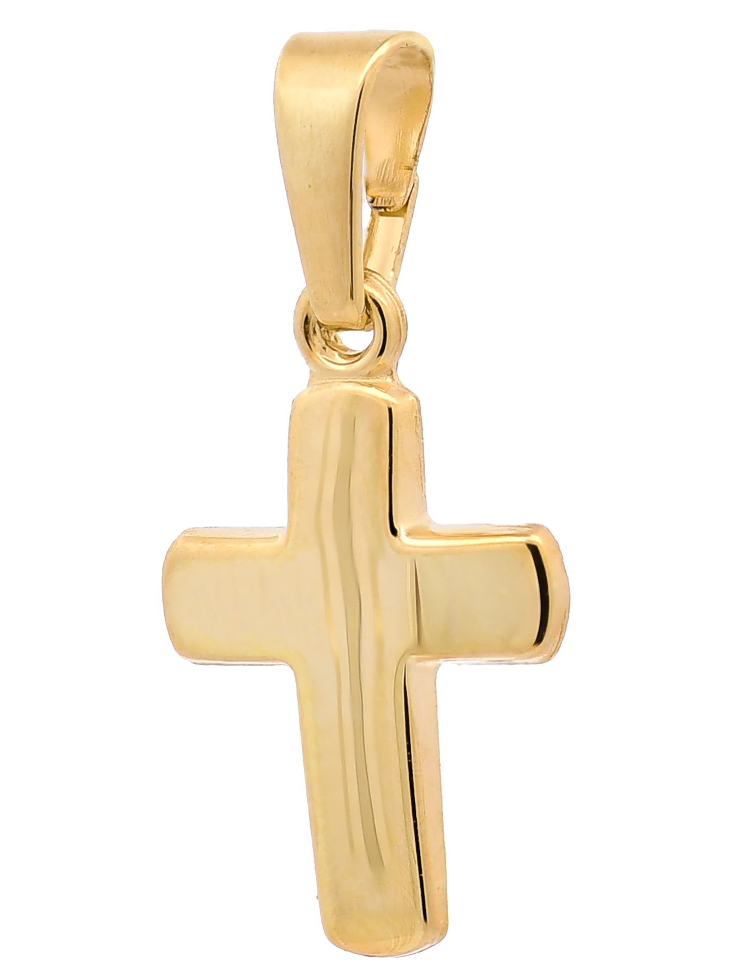 Anhänger Kreuz   333-8 Karat Gold mit vergoldeter Silberkette