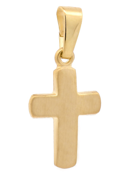 Anhänger Kreuz   333-8 Karat Gold mit vergoldeter Silberkette