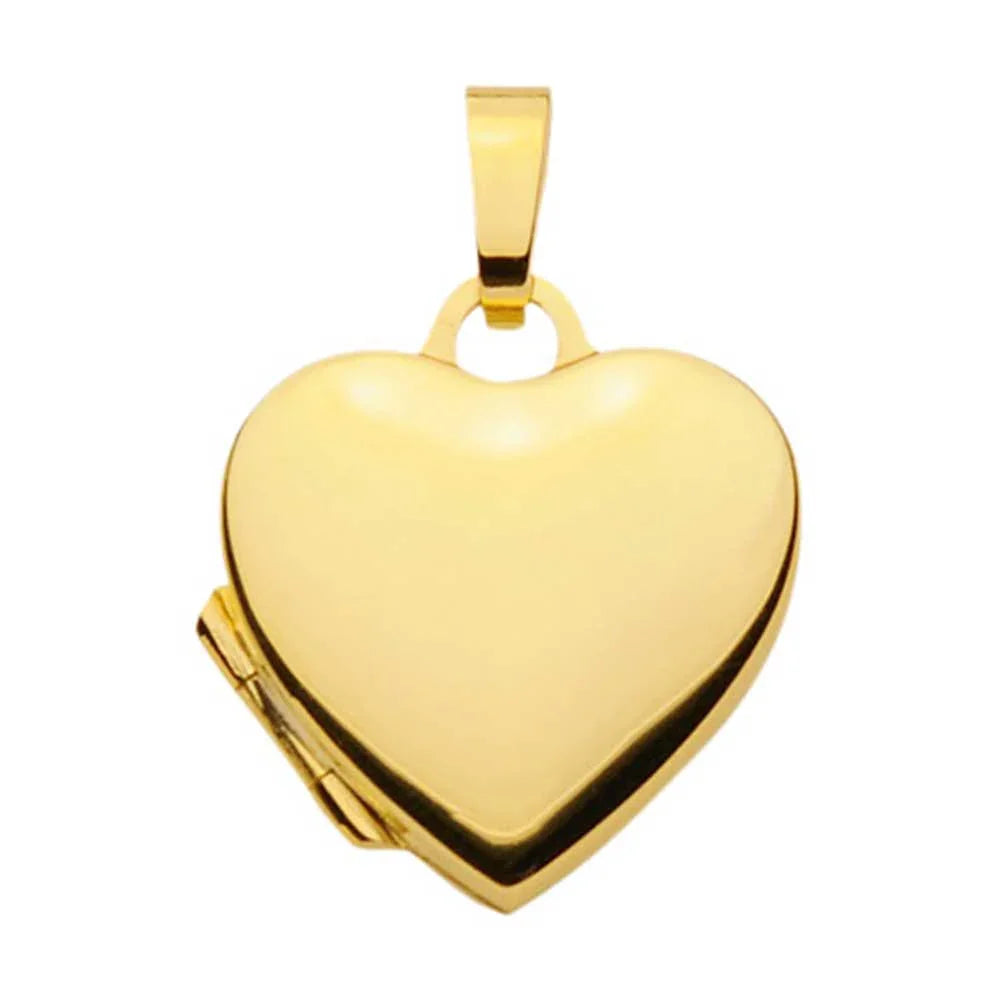 Anhänger Medaillon Herz mit Kette 1,1 mm 333-8 Karat Gold