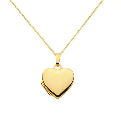 Anhänger Medaillon Herz mit Kette 1,1 mm 333-8 Karat Gold