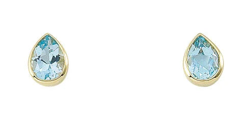 Ohrstecker  Aquamarin 585 Gelbgold