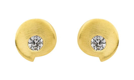 Ohrstecker  Zirkonia 333 Gelbgold