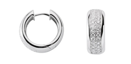 Creolen  Zirkonia 925 Silber rhodiniert