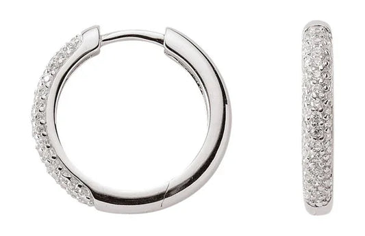 Creolen  Zirkonia 925 Silber rhodiniert