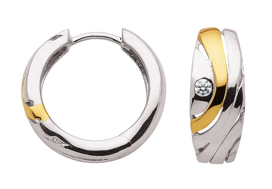 Creolen  Zirkonia 925 Silber vergoldet