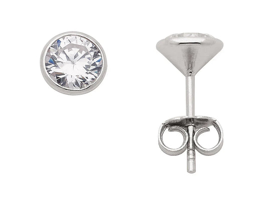 Sortiment Ohrstecker Zarge Zirkonia 925 Silber rhodiniert
