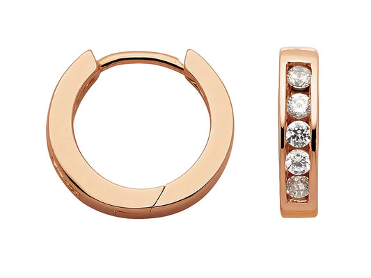 Sortiment Creolen  Zirkonia 925 Silber rosegold vergoldet
