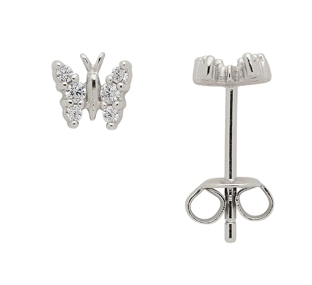 Sortiment Ohrstecker Schmetterling Zirkonia 925 Silber rhodiniert