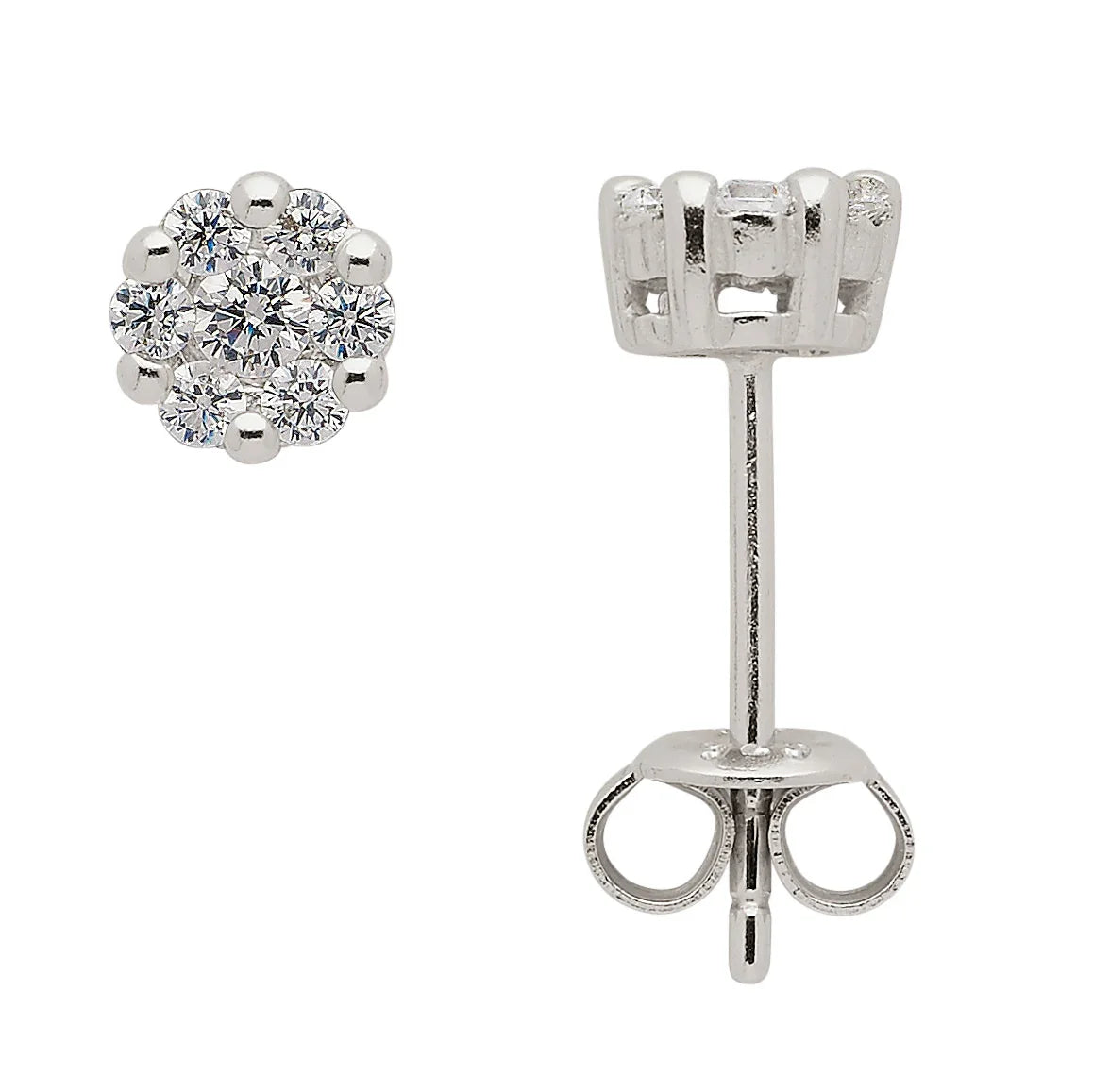 Ohrstecker  Zirkonia 925 Silber rhodiniert