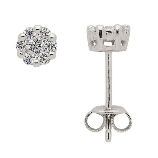 Ohrstecker  Zirkonia 925 Silber rhodiniert