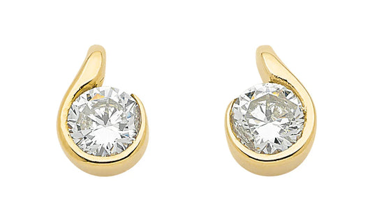 Ohrstecker  Zirkonia 333 Gelbgold