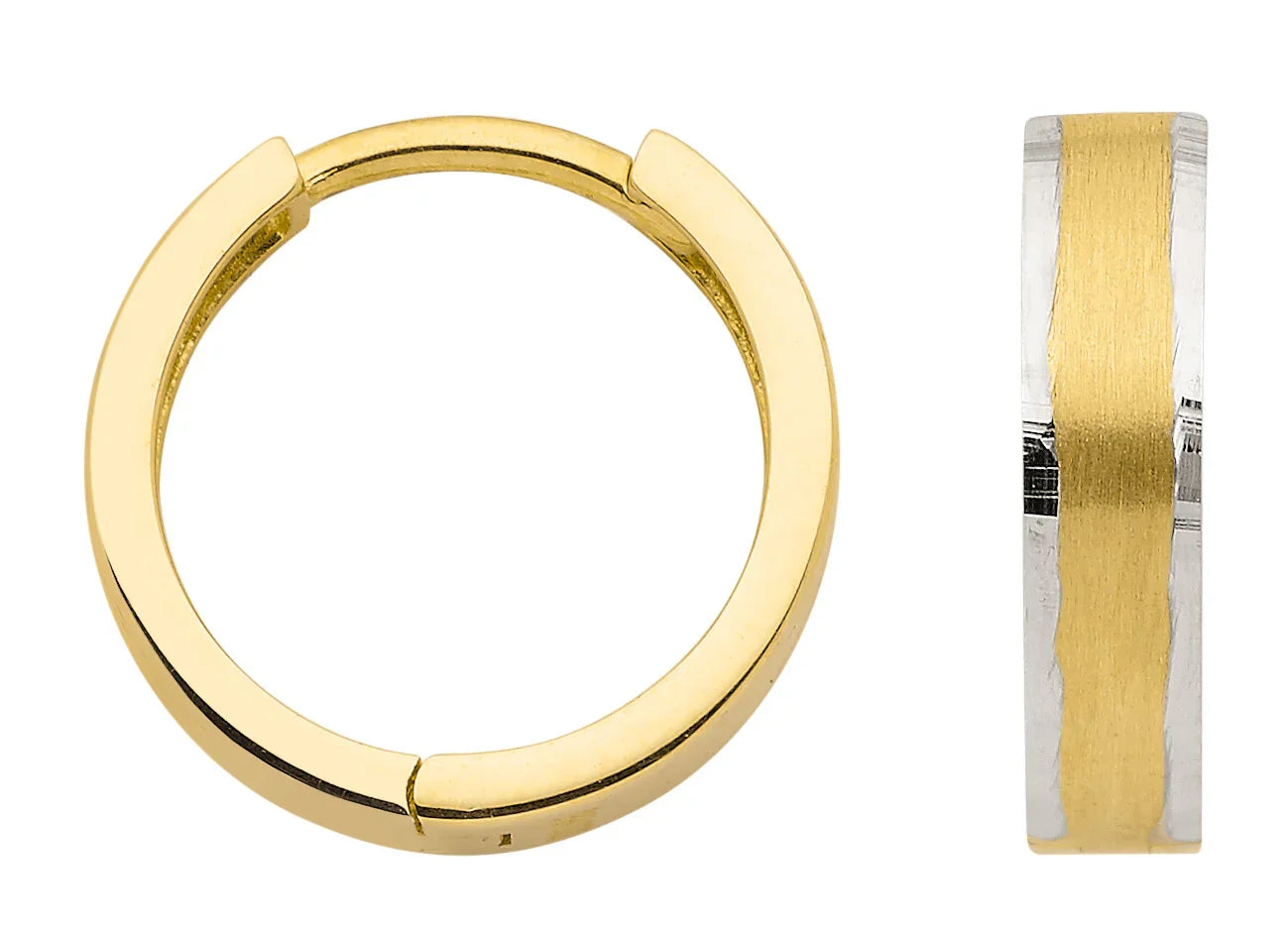 Creolen 333 8 kt Gold rhodiniert