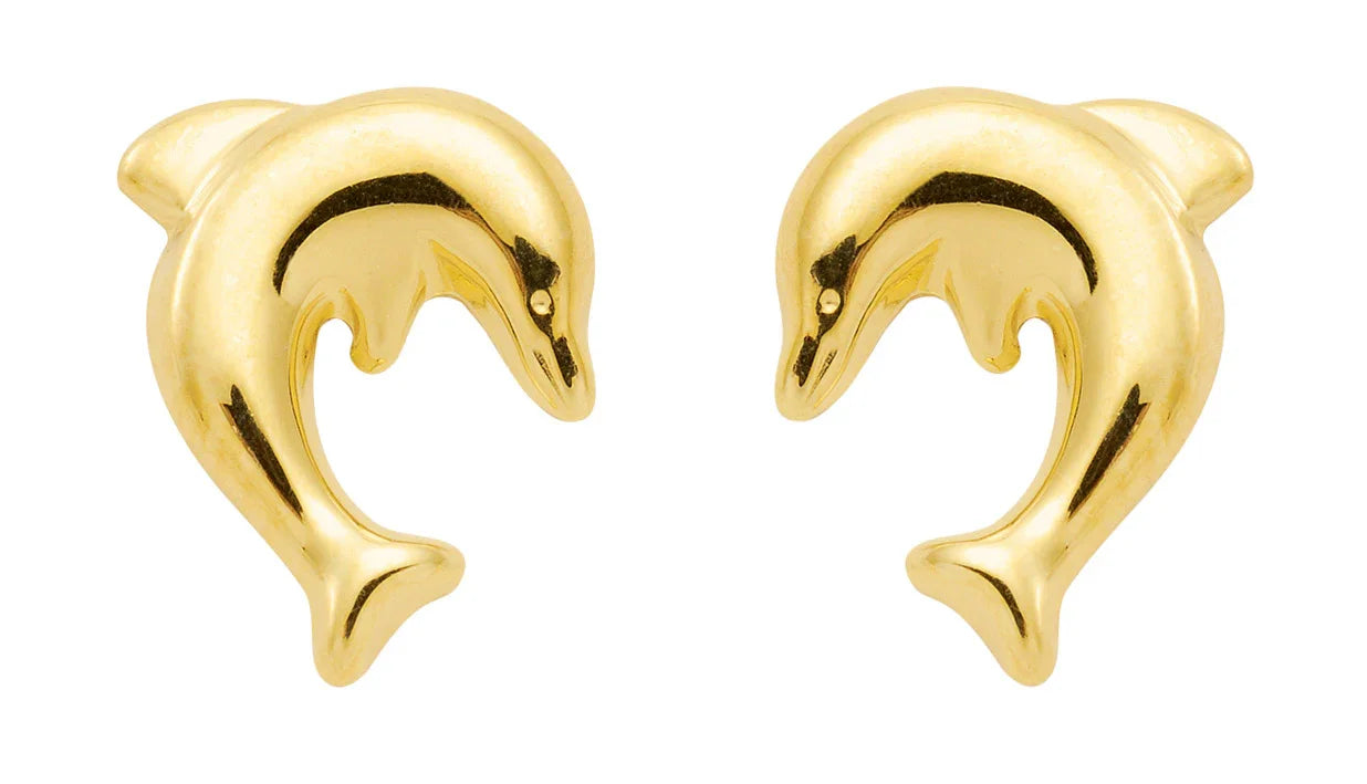 Ohrstecker Delphin  333 Gelbgold