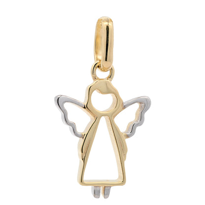 Anhänger Engel massiv 333 -8 Karat Gold mit vergoldeter Silberkette