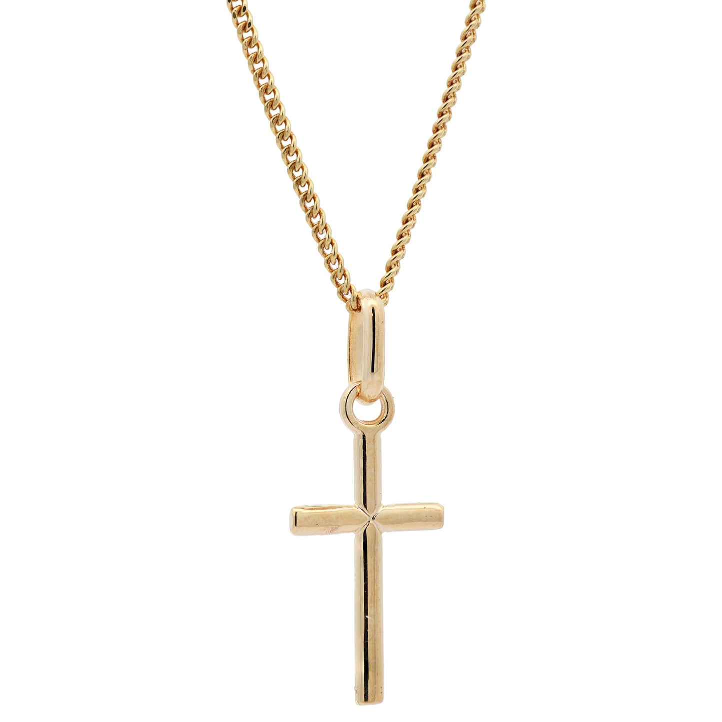 Goldkette Anhänger Kreuz mit Halskette 1,1 mm massiv 333 -8 Karat Gold