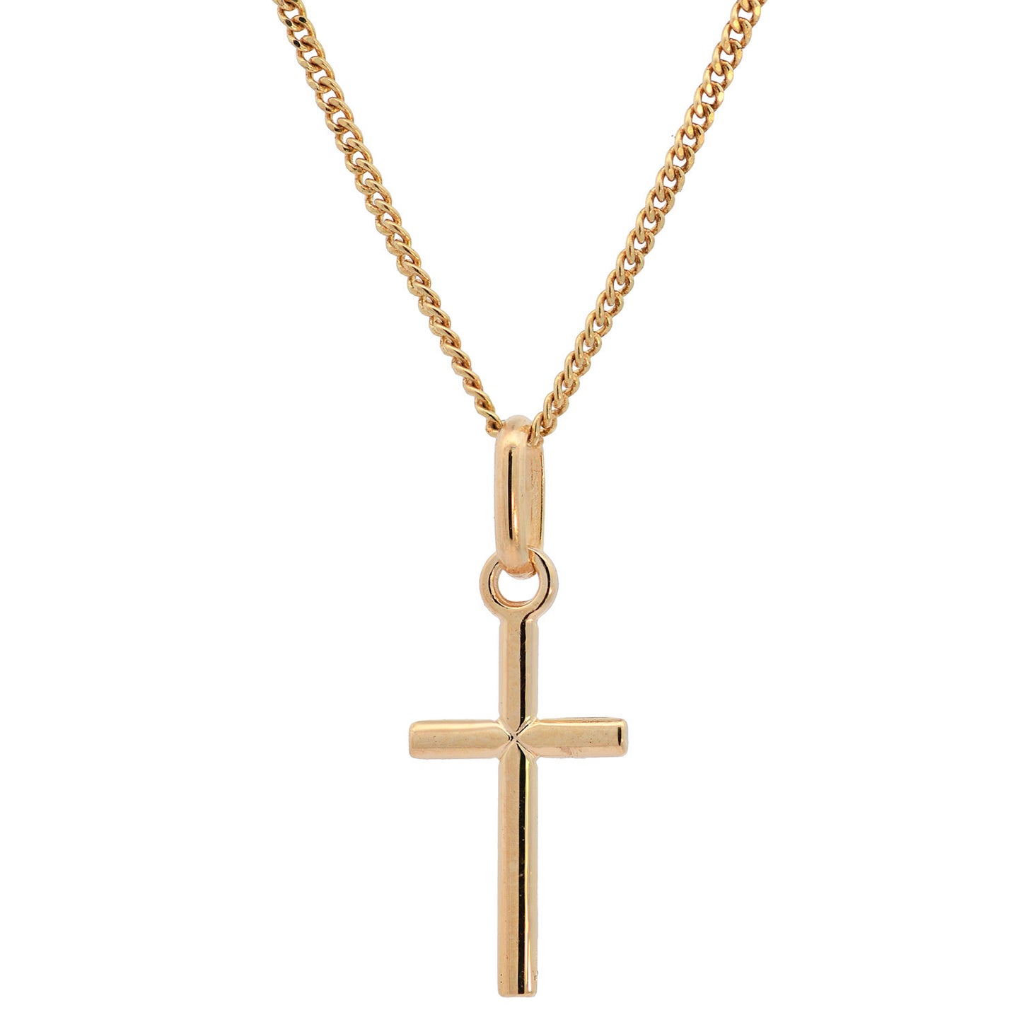 Goldkette Anhänger Kreuz mit Halskette 1,1 mm massiv 333 -8 Karat Gold