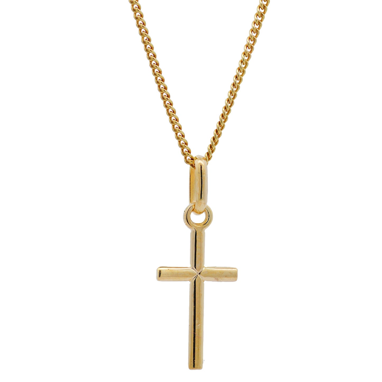 Goldkette Anhänger Kreuz mit Halskette 1,1 mm massiv 333 -8 Karat Gold