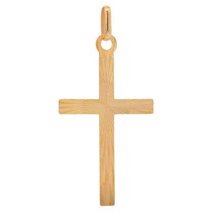Goldkette Anhänger Kreuz mit Halskette 1,1 mm massiv 333 -8 Karat Gold