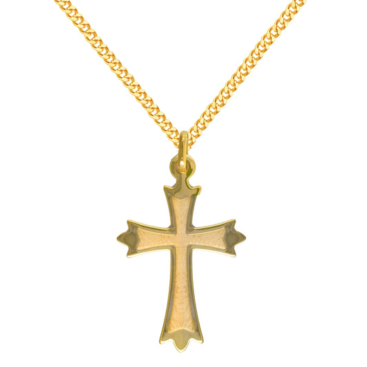 Anhänger Kreuz 333 8 kt Gold mit massiver Goldkette 333 - 8 kt Gold