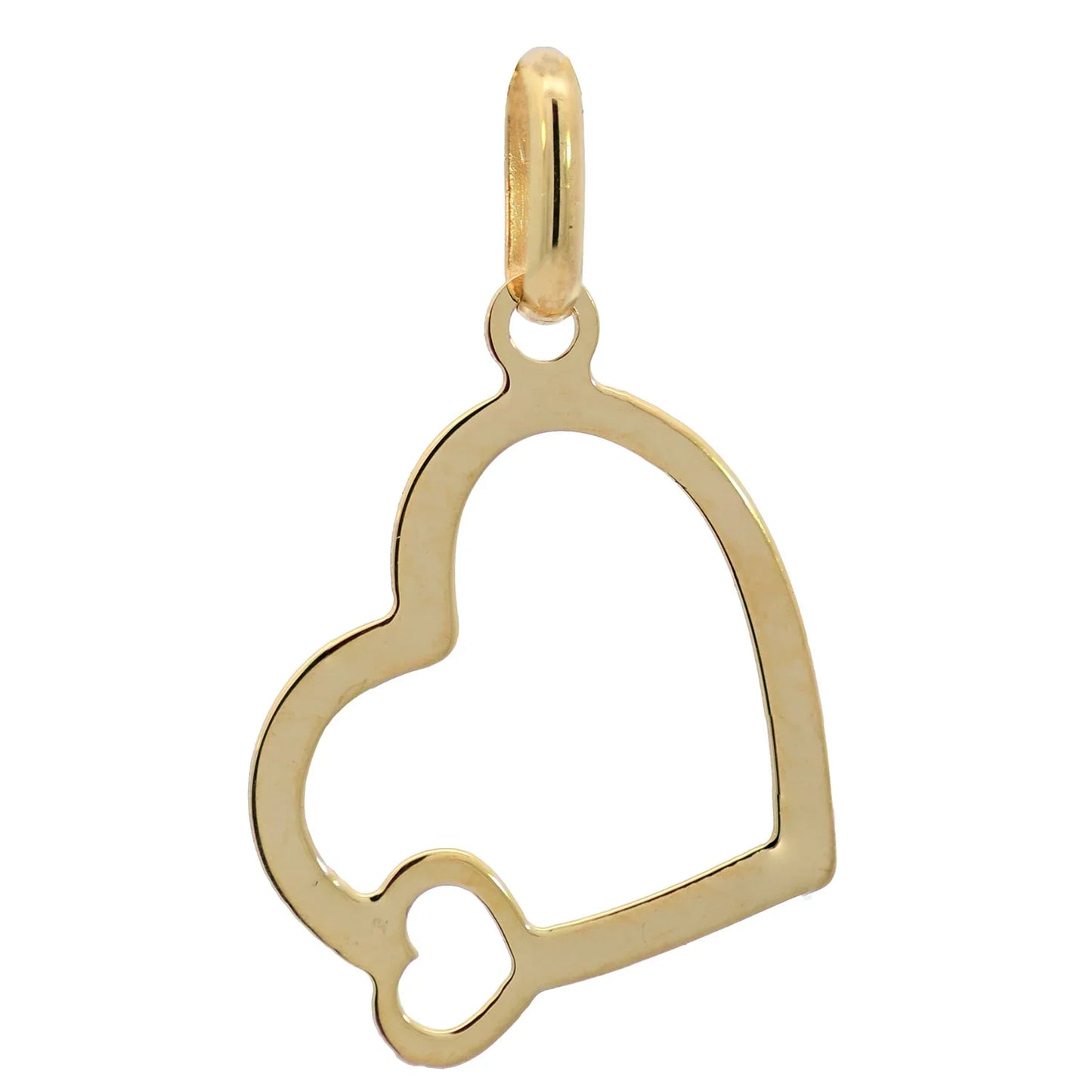 Gold Anhänger Herz mit Kette massiv 333 - 8 Karat Gold