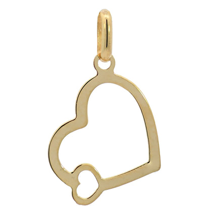 Gold Anhänger Herz mit Kette massiv 333 - 8 Karat Gold