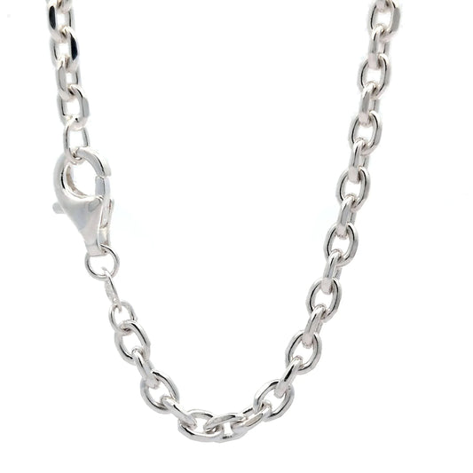 Silberkette Ankerkette diamantiert Halskette 3,0 mm massiv 925 Silber