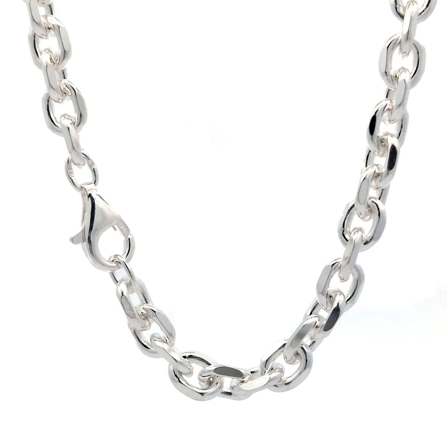 Silberkette Ankerkette diamantiert Halskette 5,0 mm massiv 925 Silber