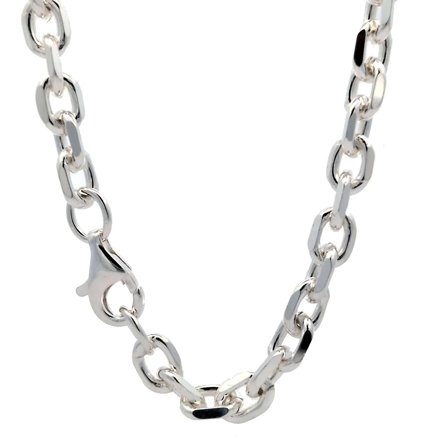 Silberkette Ankerkette diamantiert Halskette 5,7 mm massiv 925 Silber