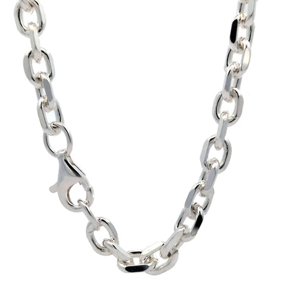 Silberkette Ankerkette diamantiert Halskette 5,7 mm massiv 925 Silber