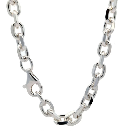 Silberkette Ankerkette diamantiert Halskette 5,7 mm massiv 925 Silber