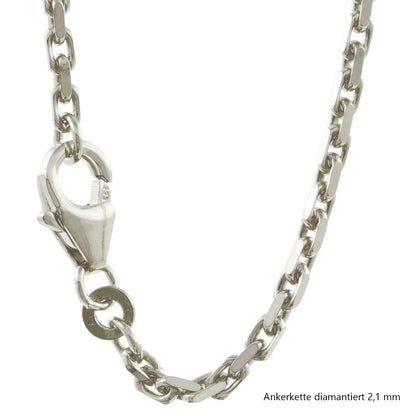 Ankerkette diamantiert Halskette  925 Sterlingsilber Auswahl