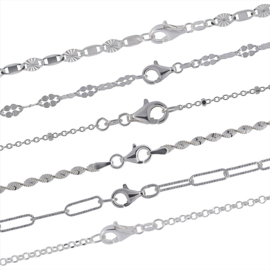 Silberketten Halsketten - echt 925 Sterlingsilber - Made in Germany