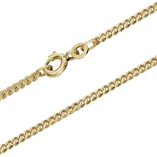 Panzerkette Halskette Breite 2,1 mm - 333 - 8 Karat Gold Auswahl