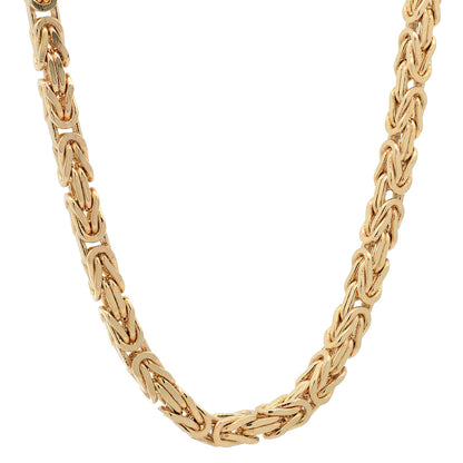Edle Goldkette Königskette Breite 2,5 mm - massiv 585-14 Karat Gold