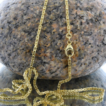 Goldkette Königskette Halskette Breite 1,8 mm massiv 333-8 Karat Gold