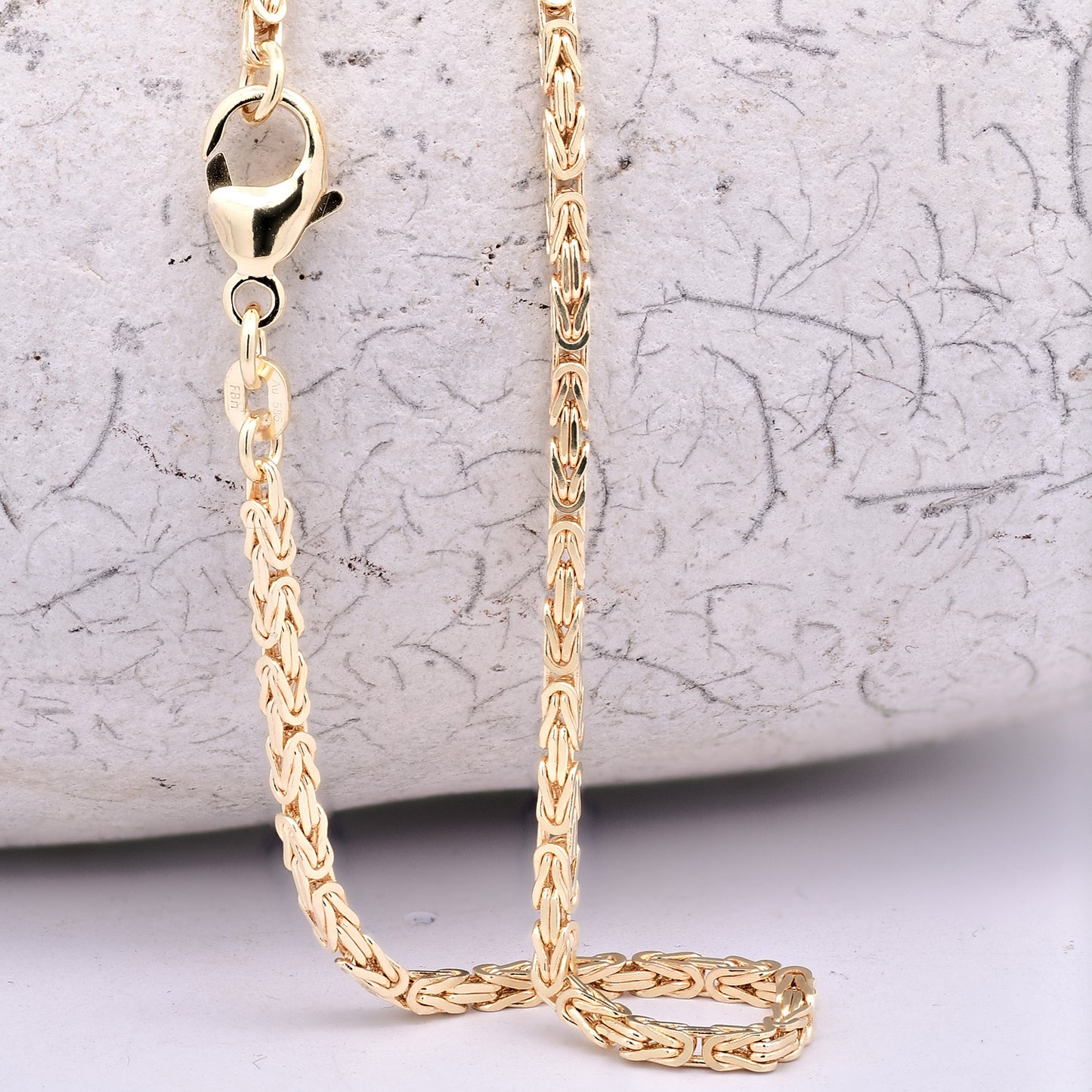 Goldkette Königskette Halskette Breite 1,8 mm - 585 - 14 Karat Gold