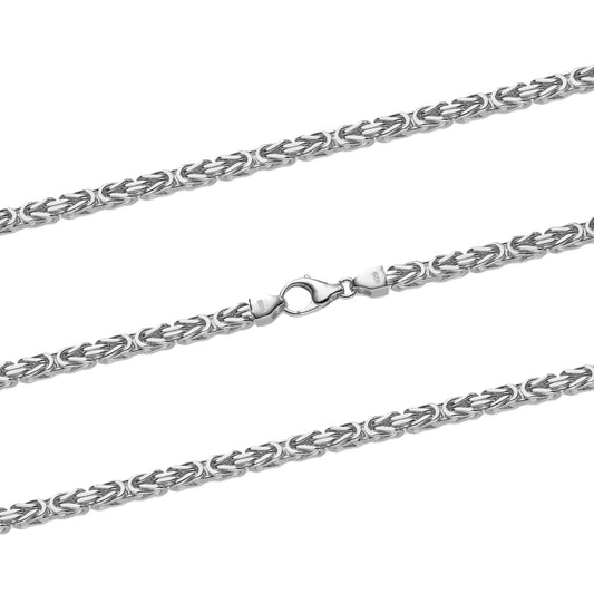 Königskette Halskette oder Armband Breite 3,0 mm - massiv 925 Sterlingsilber Auswahl