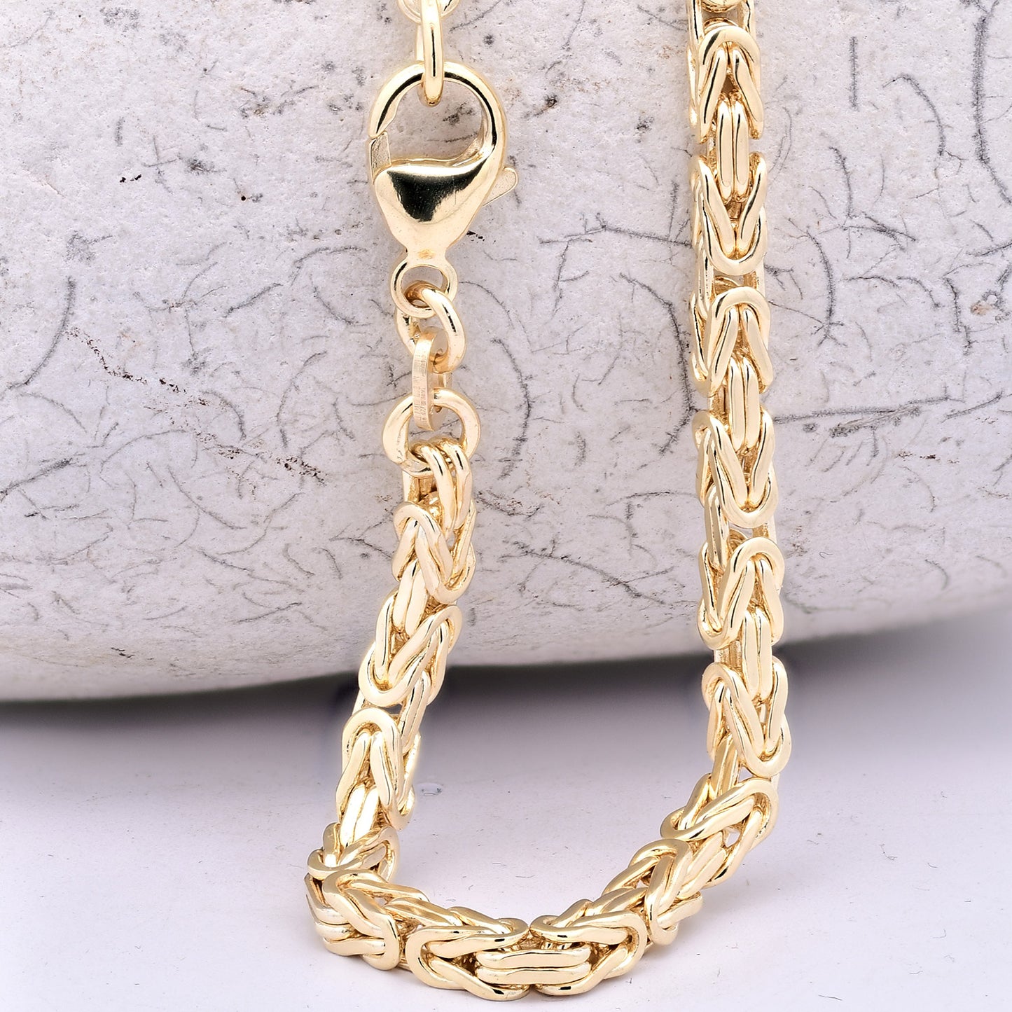 Goldkette Königskette Halskette Breite 3,2 mm massiv 585-14 Karat Gold